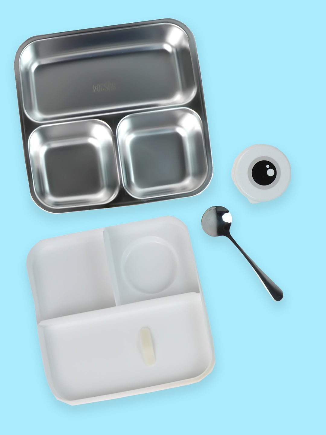 Little Surprise Box, One Eye Stainless Steel Lunch Box For Kids - LSB - LB - ONEEYE - YELW