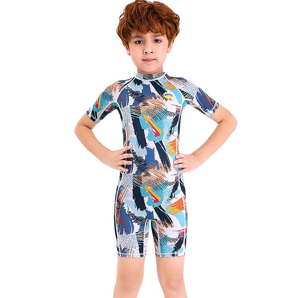 Little Surprise Box One piece Kids Swimwear Geometric print with Cap - LSB-SW-Geometric-S