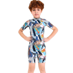 Little Surprise Box One piece Kids Swimwear Geometric print with Cap - LSB-SW-Geometric-S
