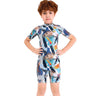 Little Surprise Box One piece Kids Swimwear Geometric print with Cap - LSB-SW-Geometric-S