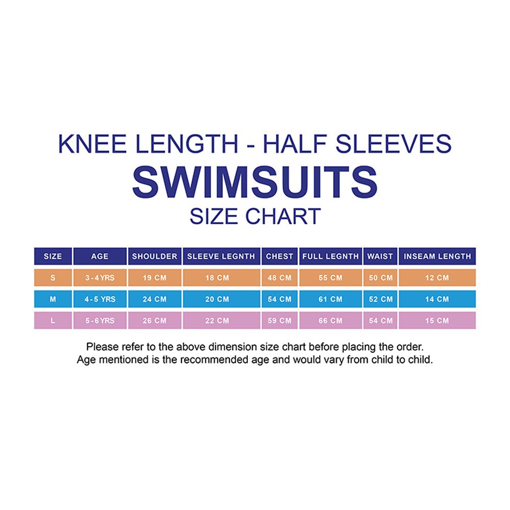 Little Surprise Box One piece Knee Length Kids Swimwear Geometric print, UPF 50+ with Cap - LSB-SW-Geometric-S