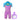 Little Surprise Box One piece Knee Length Kids Swimwear Purple & Blue Floral Print, UPF 50+ with Cap - LSB-SW-Floralpurpl-Knee-S