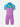 Little Surprise Box One piece Knee Length Kids Swimwear Purple & Blue Floral Print, UPF 50+ with Cap - LSB - SW - Floralpurpl - Knee - S