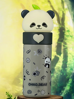 Little Surprise Box, Panda Head Stainless Steel Thermos Water Bottle - LSB - WB - BRWNPANDA