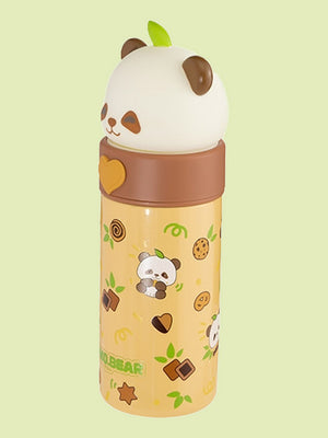 Little Surprise Box, Panda Head Stainless Steel Thermos Water Bottle - LSB - WB - BRWNPANDA