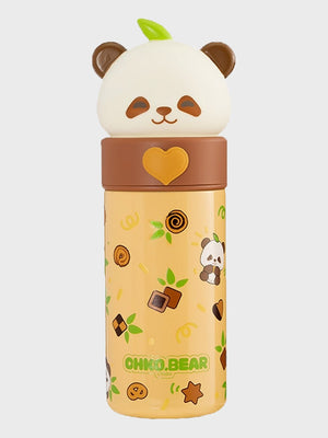 Little Surprise Box, Panda Head Stainless Steel Thermos Water Bottle - LSB - WB - BRWNPANDA