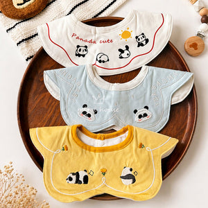Little Surprise Box Panda Print Bib Set 3PCS | The Mom Store - Bedding