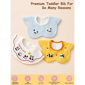 Little Surprise Box Panda Print Bib Set 3PCS | The Mom Store - Bedding