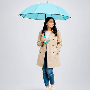 Little Surprise Box Pastel Blue Border Umbrella | The Mom Store - Monsoon Wear