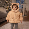 Little Surprise Box Peach 3D Teddy Quilted Pocket & Hooded Winter Jacket for Kids - 3 - 4Y Kids Sweater