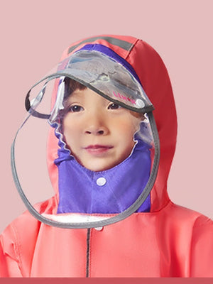 Little Surprise Box, Peach Donut unicorn knee length raincoat for kids - LSB - RC - PCHDONUT - UNI - LK - S
