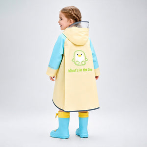 Little Surprise Box Penguin Pocket Raincoat | The Mom Store - S Kids Raincoat
