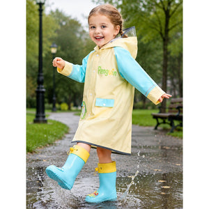 Little Surprise Box Penguin Pocket Raincoat | The Mom Store - S Kids Raincoat