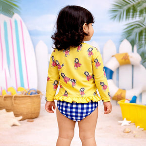 Little Surprise Box Peplum Swimwear Set - Cute & Comfy | The Mom Store - 12 - 18 Months Girls Swimwear