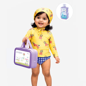 Little Surprise Box Peplum Swimwear Set - Cute & Comfy | The Mom Store - 12 - 18 Months Girls Swimwear
