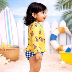 Little Surprise Box Peplum Swimwear Set - Cute & Comfy | The Mom Store - 12 - 18 Months Girls Swimwear