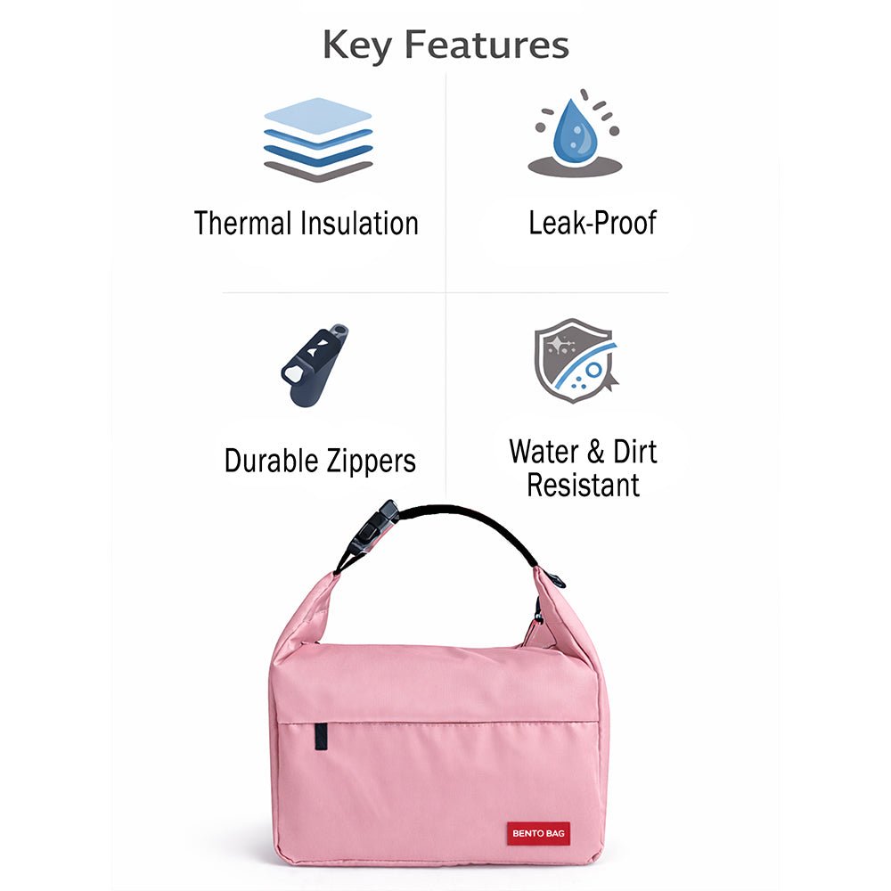 Little Surprise Box Pink Adjustable Buckle Hook Style Insulated Lunch Bag for Kids & Adults - Lunch Bag