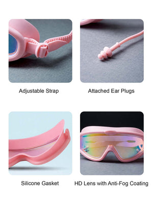 Little Surprise Box Pink Anti - Fog UV Protection Leakproof Swim Goggles for Kids, 7–15 Years - Swim Goggles
