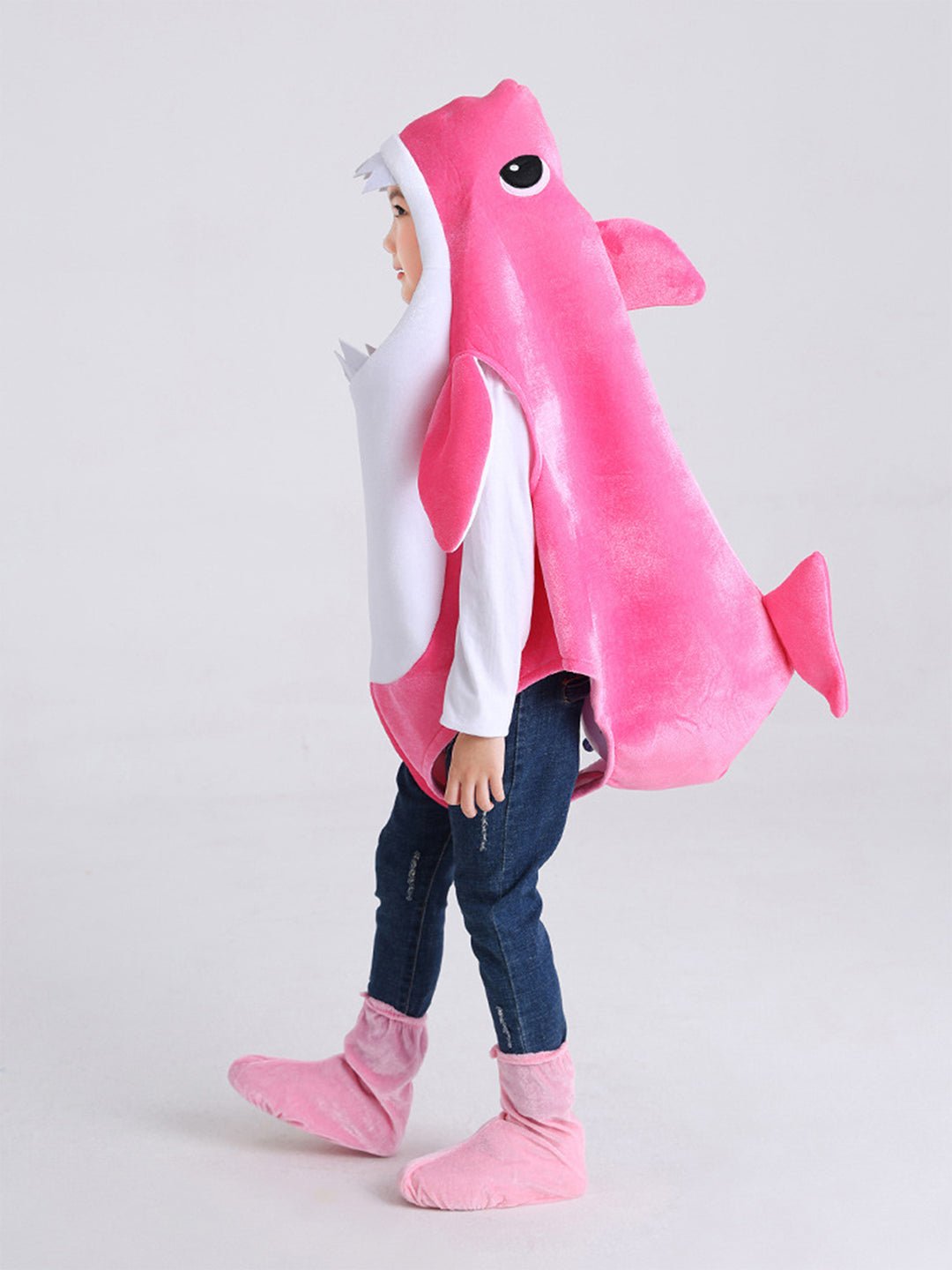 Little Surprise Box, Pink Baby Shark, Kids Halloween Costume Fancy Dress Up - LSB - HWC - PNKSHARK - 4 - 6Y