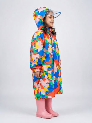 Little Surprise Box Pink Car Print Raincoat | The Mom Store - S Kids Raincoat