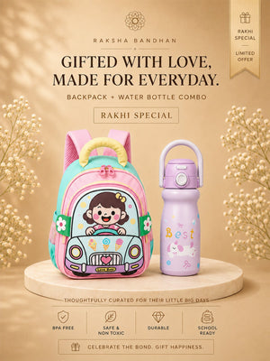 Little Surprise Box Pink Car Rakhi Combo - Rakhi Combo