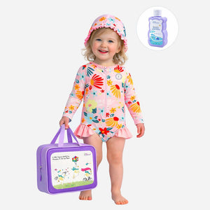 Little Surprise Box Pink Daisy Swimwear - Cute Comfort | The Mom Store - 12 - 18 Months Girls Swimwear