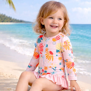Little Surprise Box Pink Daisy Swimwear - Cute Comfort | The Mom Store - 12 - 18 Months Girls Swimwear
