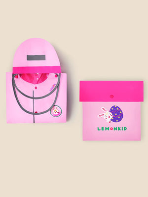 Little Surprise Box, Pink Donut unicorn knee length raincoat for kids - LSB - RC - PNKDONUT - UNI - LK - S