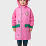 Little Surprise Box, Pink easter bunny knee length raincoat for kids - LSB - RC - EASTR - BUNY - LK - S