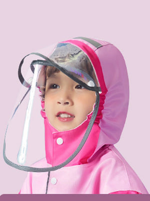Little Surprise Box, Pink easter bunny knee length raincoat for kids - LSB - RC - EASTR - BUNY - LK - S