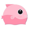 Little Surprise Box, Pink Fin Dual Color , Silicone Kids Swim Cap, 5 years - 15 years - LSB - SWCAP - FINDUAL - PINK