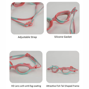Little Surprise Box Pink Fishtail Swim Goggles | The Mom Store - 3 - 8 years Swim Goggles