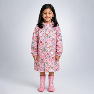 Little Surprise Box Pink Floral Raincoat | The Mom Store - M Kids Raincoat