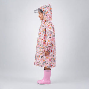 Little Surprise Box Pink Floral Raincoat | The Mom Store - M Kids Raincoat