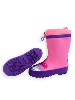 Little Surprise Box, Pink Flying Unicorn Rubber Rain Gumboots for Kids - LSB - GB - S7 - FLYINGUNI - 24EU