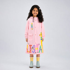Little Surprise Box Pink Giraffe Raincoat | The Mom Store - XL Kids Raincoat