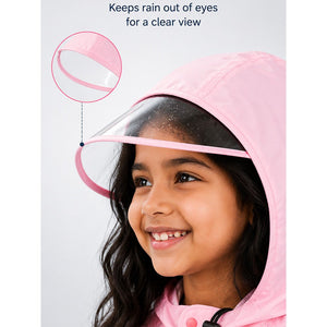 Little Surprise Box Pink Giraffe Raincoat | The Mom Store - XL Kids Raincoat