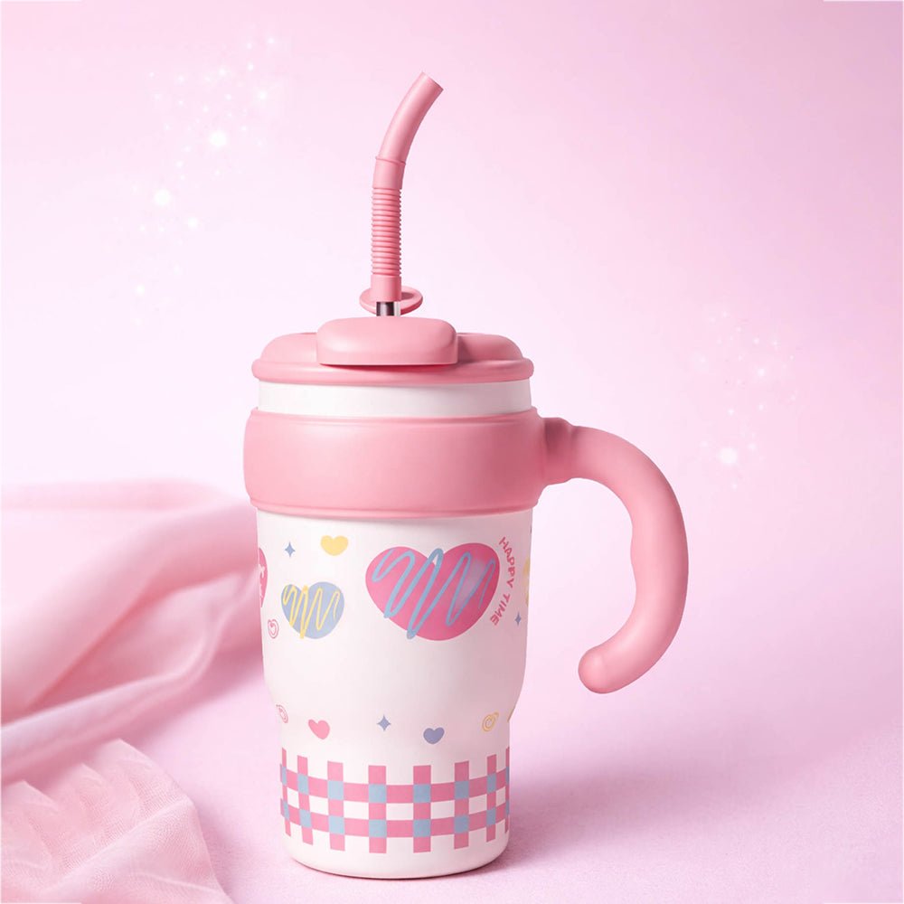 Little Surprise Box Pink Hearts Stainless Steel Kids Tumbler – 680ml - Water Bottle
