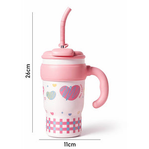 Little Surprise Box Pink Hearts Stainless Steel Kids Tumbler – 680ml - Water Bottle