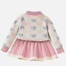 Little Surprise Box Pink Mini Hearts Patterned 2 pcs sweatshirt & Skirt Winterwear set for Girls - LSB - 2PCSKRT - PNKPATRNHEART - 3 - 4Y