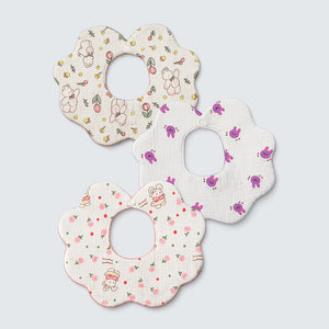 Little Surprise Box Pink Purple Bib Set 3PCS | The Mom Store - Bedding