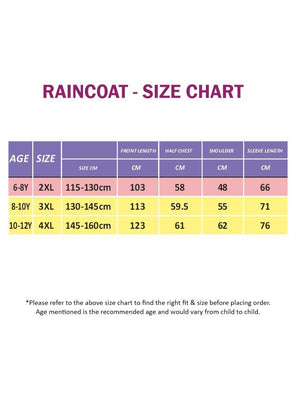 Little Surprise Box, Pink & Purple Dual color Long style Raincoat for Kids - LSB - RC - PNKPURP - DUAL - 2XL