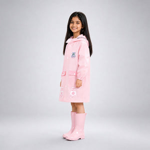 Little Surprise Box Pink Rabbit 3D Raincoat | The Mom Store - Size 1 Kids Raincoat