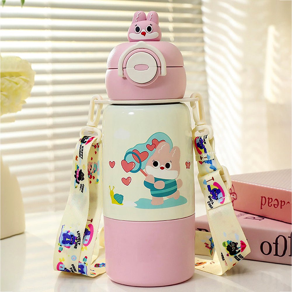 Little Surprise Box Pink Rabbit Stainless Steel Water Bottle 480ml - Bottle