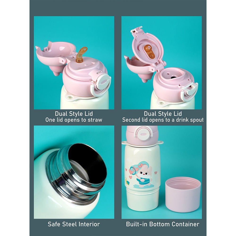 Little Surprise Box Pink Rabbit Stainless Steel Water Bottle 480ml - Bottle