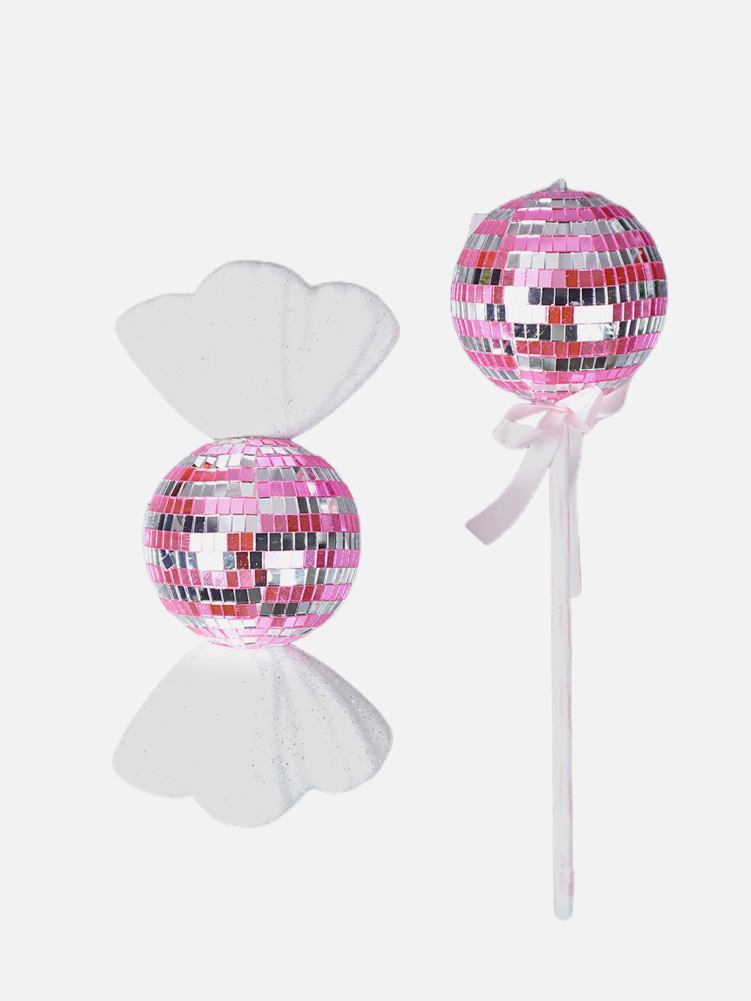 Little Surprise Box Pink Shiny Disco themed Big Size candy shaped Christmas Tree Ornaments - LSB - CMS - 2BGDISC - TRO