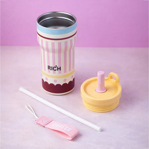 Little Surprise Box Pink Stripes Stainless Steel Tumbler 560ml - Water Bottle