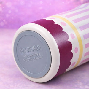 Little Surprise Box Pink Stripes Stainless Steel Tumbler 560ml - Water Bottle