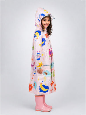 Little Surprise Box Pink Sunshine Doodle Raincoat | The Mom Store - S Kids Raincoat