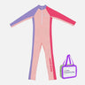 Little Surprise Box Pink Tri Colour Super Sport Swimwear for Toddlers & Kids with UPF 30+ - LSB-SW-LSBTRIPINK130